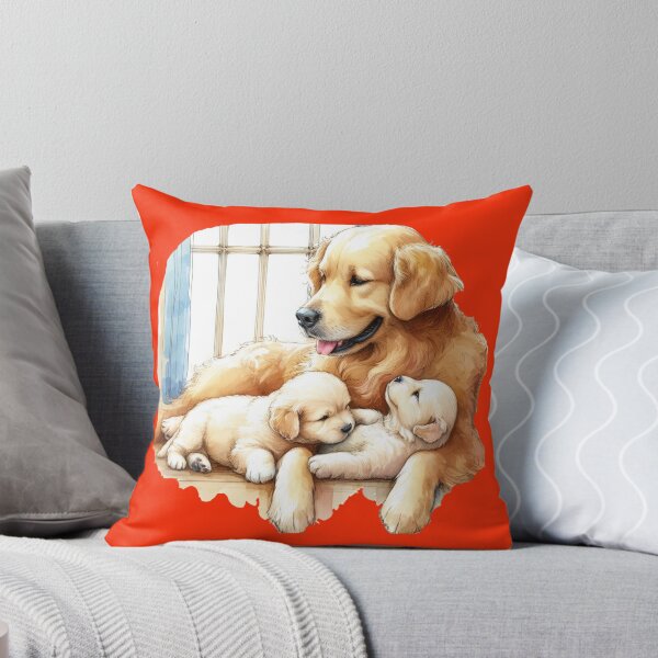 Item preview, Golden Retriever Mom and Puppies Sketch ,  designed and sold by PaintMeWorld.