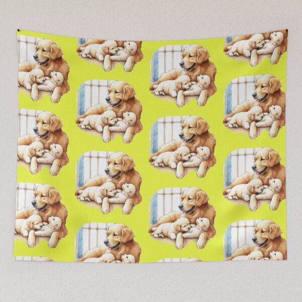 Item preview, Golden Retriever Mom and Puppies Sketch ,  designed and sold by PaintMeWorld.