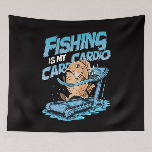 Item preview, Fishing is my cardio designed and sold by HOMEDESIGNPRINT.