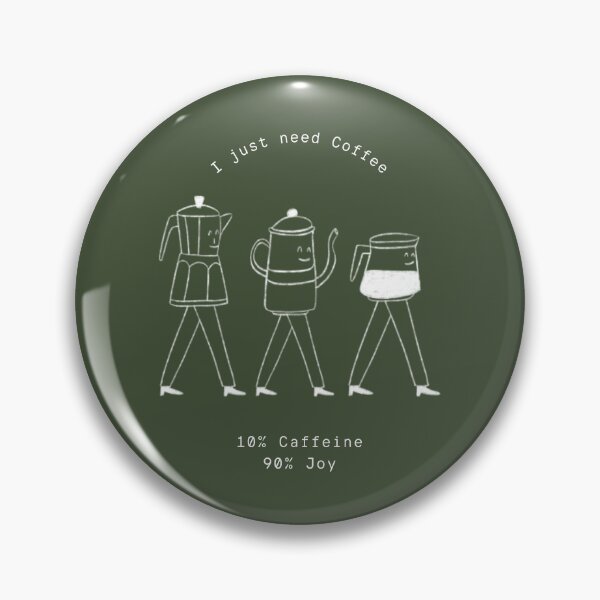 Item preview, I Just Need Coffee | Coffee Equipment Illustration | Green Background designed and sold by RM-Journey.