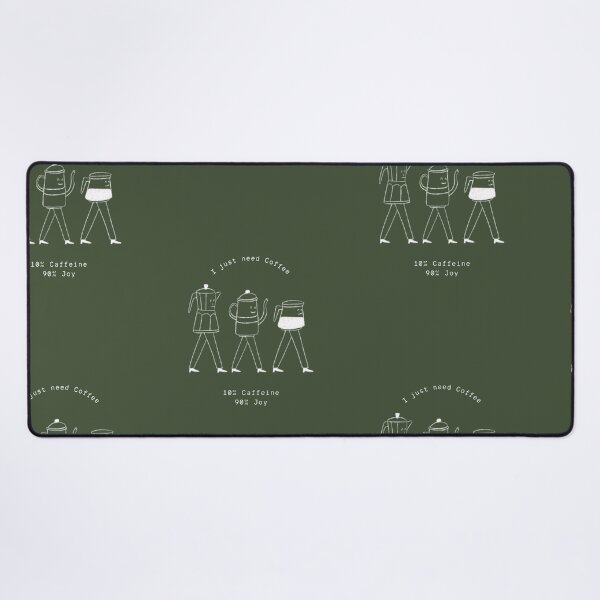 Item preview, I Just Need Coffee | Coffee Equipment Illustration | Green Background designed and sold by RM-Journey.