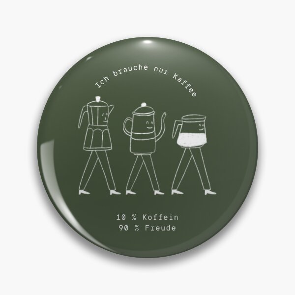 Item preview, Ich brauche nur Kaffee | Coffee Equipment Illustration | Green Background designed and sold by RM-Journey.
