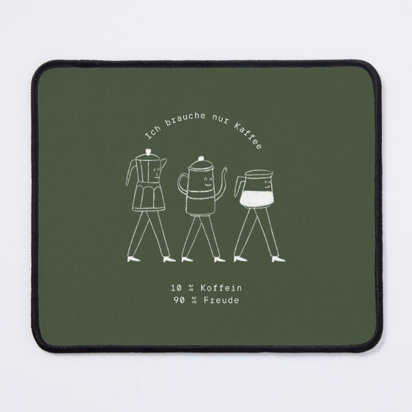 Item preview, Ich brauche nur Kaffee | Coffee Equipment Illustration | Green Background designed and sold by RM-Journey.