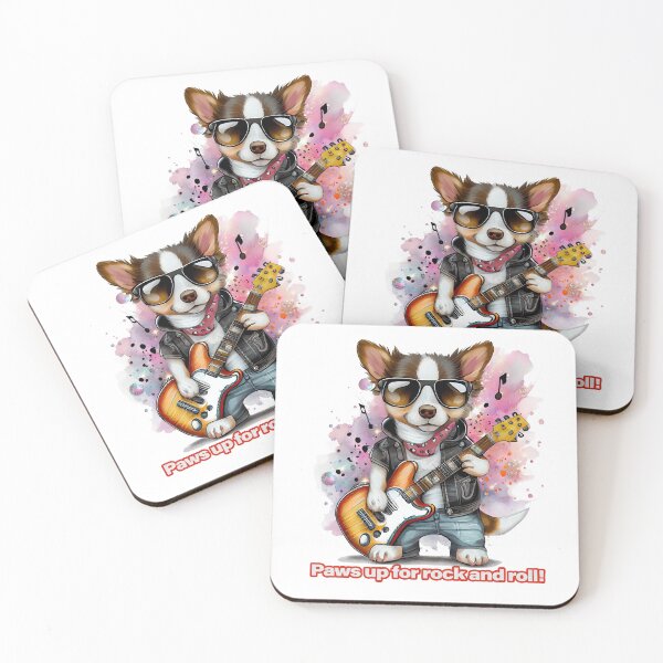 Item preview, Rocker dog playing his guitar designed and sold by lmartes.