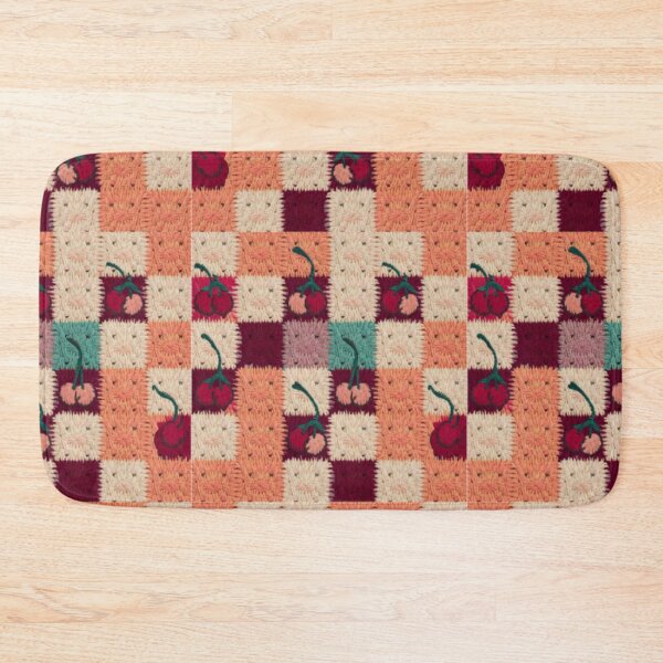 Item preview, Crochet Chequered Pattern Print. Patch Work Granny Squares designed and sold by gloriamelrose.
