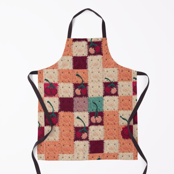 Item preview, Crochet Chequered Pattern Print. Patch Work Granny Squares designed and sold by gloriamelrose.