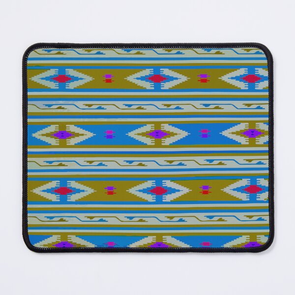 Item preview, Blue olive chevron textile boho chic decor bold decor designed and sold by T-Mex.