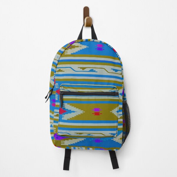 Item preview, Blue olive chevron textile boho chic decor bold decor designed and sold by T-Mex.