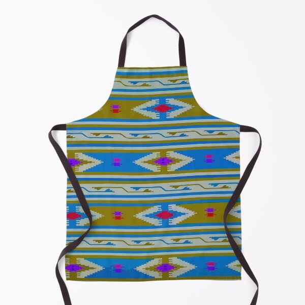 Item preview, Blue olive chevron textile boho chic decor bold decor designed and sold by T-Mex.