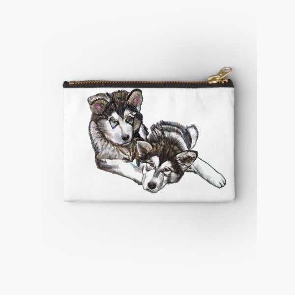 Item preview, two puppies Malamute designed and sold by Valérie Ozanon.