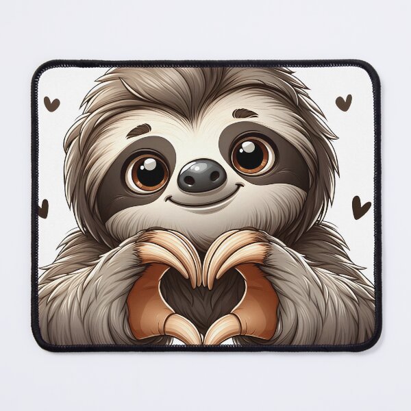 Item preview, Baby sloth making heart sign, baby sloth love, baby sloth sticker designed and sold by Janetlousart.
