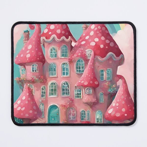 Item preview, Sweet pink fantasy house, cute fairy tale house, gnome castle, mushroom house designed and sold by 40magic.