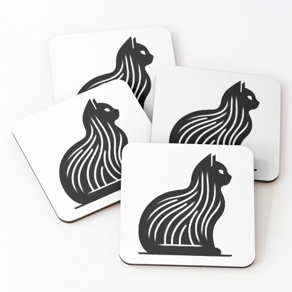 Item preview, Minimalist Black Cat Illustration designed and sold by RetroPop23.