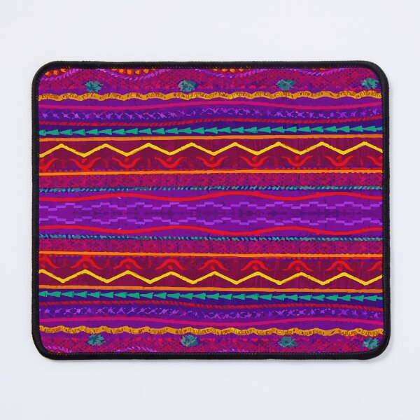 Item preview, Maximalist rebozo print multicolor stripes rainbow dopamine decor  designed and sold by T-Mex.