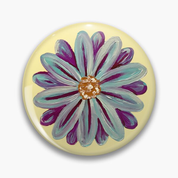 Item preview, Pretty Blue and Pink Daisy Flower with Yellow designed and sold by Bekah Grace.