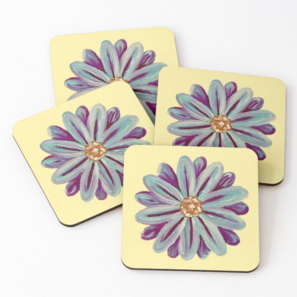 Item preview, Pretty Blue and Pink Daisy Flower with Yellow designed and sold by Bekah Grace.