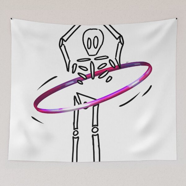 Item preview, #024 Skeleton Hula-Hooping designed and sold by Jasmine Froley.