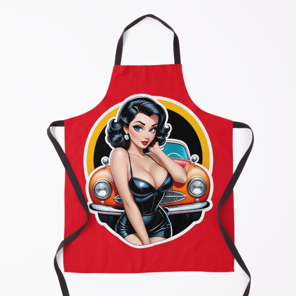 Item preview, Cute Sexy Anime Pinup Girl With Vintage Classic Car designed and sold by TheArtOfPat.