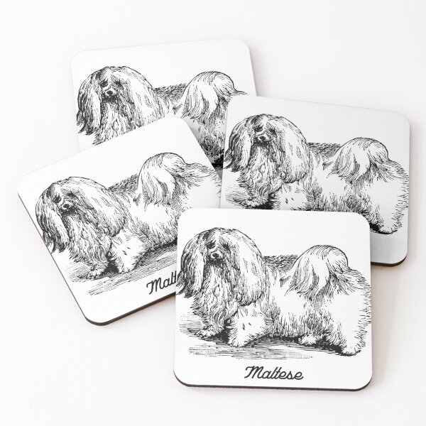 Item preview, Maltese - Vintage Black  designed and sold by Kappadog.