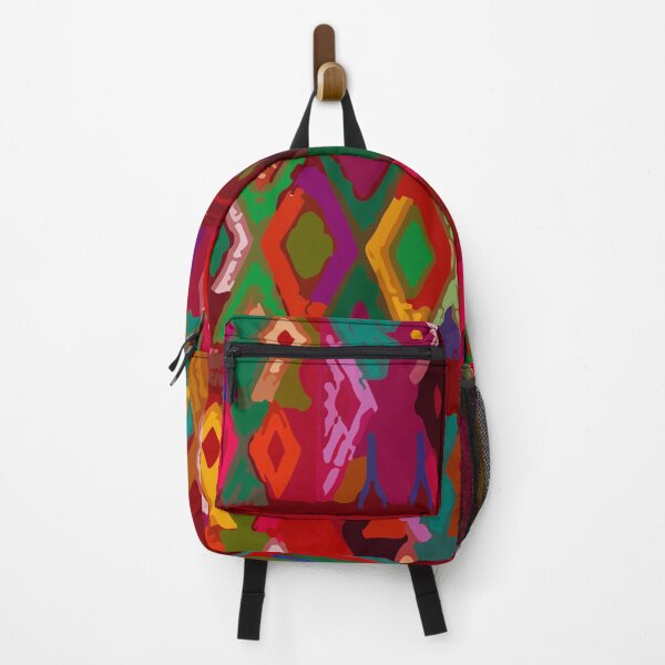 Item preview, Colorful rhombus maximalist embroidery dopamine decor boho chic designed and sold by T-Mex.