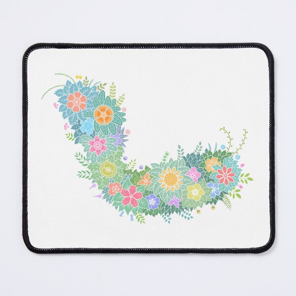 Item preview, Floral Letter "ㄴ"  WeArePrettierThanFlowers designed and sold by 366birthflower.