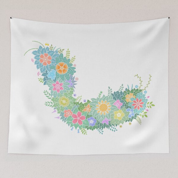 Item preview, Floral Letter "ㄴ"  WeArePrettierThanFlowers designed and sold by birthflower.