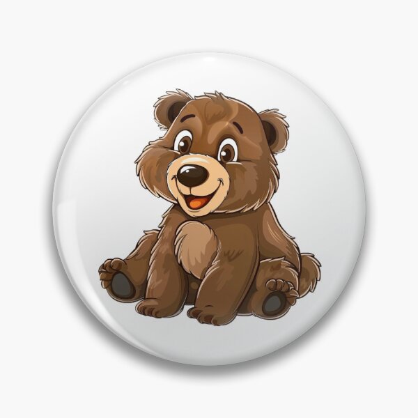 Item preview, Colourful Cartoon Sticker of a Brown Bear designed and sold by Sticker1Central.