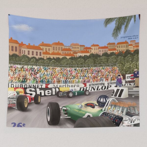 Item preview, Monaco Grand Prix 1968 Poster - Classic F1 Racing Art designed and sold by Road To Track.