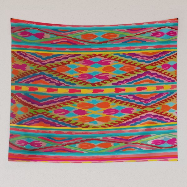 Item preview, Vibrant mexican embroidery colorful maximalist decor designed and sold by T-Mex.