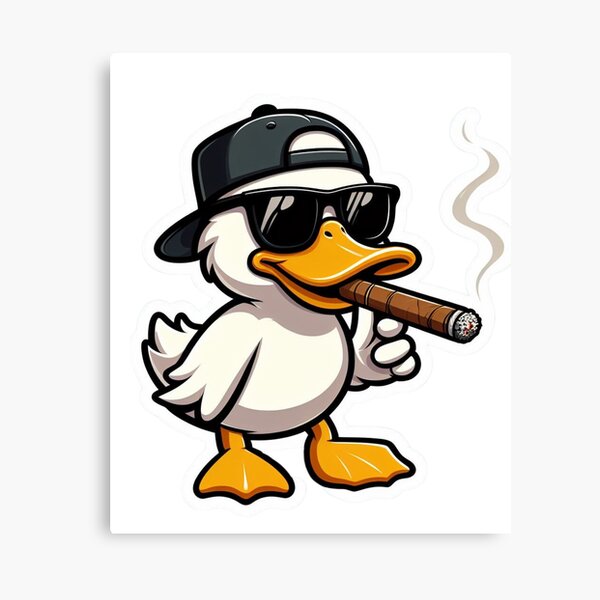 Smoking Duck Canvas Prints for Sale