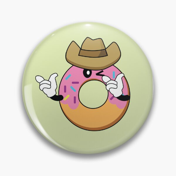 Item preview,   Cowboy doughnut badge designed and sold by TheOneTrueDoggo.