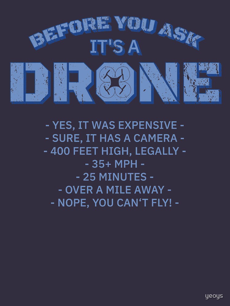 Before You Ask It's A Drone - Funny Aviation Quotes Gift by yeoys