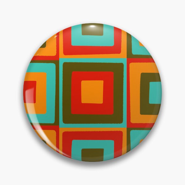 Item preview, Mid-Century Retro Mod Pod Vibrant Geometric Squares designed and sold by ShikitaMakes.