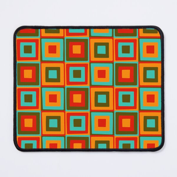 Item preview, Mid-Century Retro Mod Pod Vibrant Geometric Squares designed and sold by ShikitaMakes.