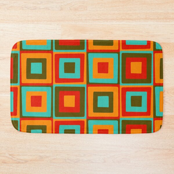 Item preview, Mid-Century Retro Mod Pod Vibrant Geometric Squares designed and sold by ShikitaMakes.
