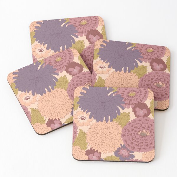 Item preview, Peach Fuzz - Pantone Color of the Year Retro Floral Pattern designed and sold by Eyestigmatic.