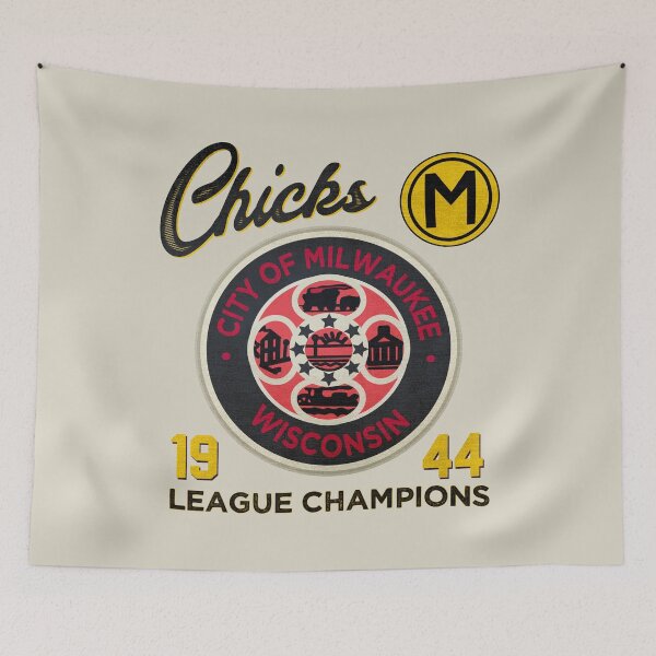 Item preview, Milwaukee Chicks • AAGPBL Patch • Milwaukee, Wisconsin designed and sold by MKE Rhine Maiden  •  Grumble Services, LLC..