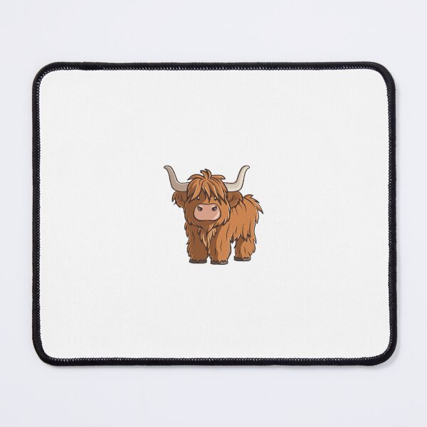 Aperçu de l'œuvre Caricature numérique d’une vache des Highlands créée et vendue par Sticker1Central.