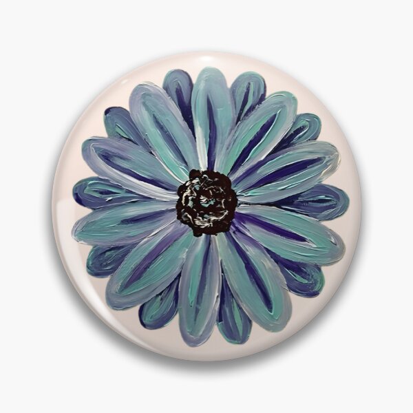 Artikelvorschau, Hübsche blaue Gänseblümchen-Blume mit Rosa entworfen und verkauft von Bekah Grace.