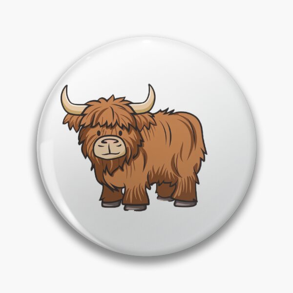 Item preview, Digital Cartoon of a Highland Cow designed and sold by Sticker1Central.