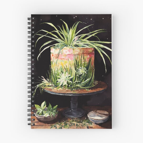 Item preview, watercolor a spider plant cake designed and sold by soulfulpalette.