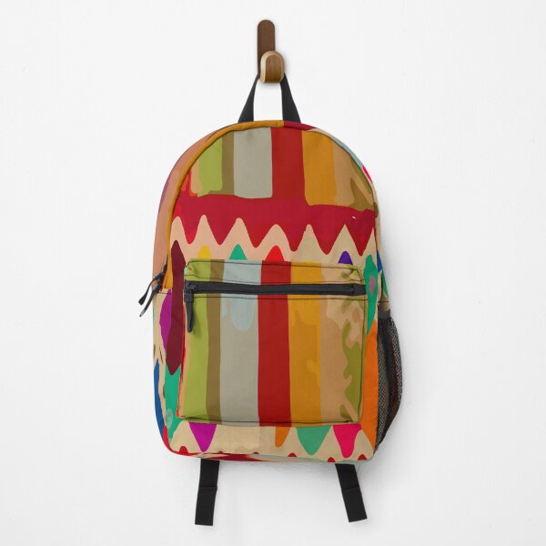 Item preview, Rainbow stripes maximalist embroidery colorful decor designed and sold by T-Mex.
