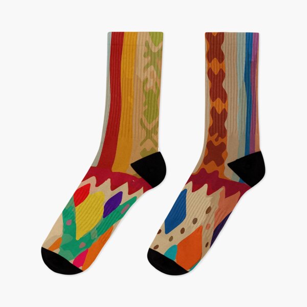 Item preview, Rainbow stripes maximalist embroidery colorful decor designed and sold by T-Mex.