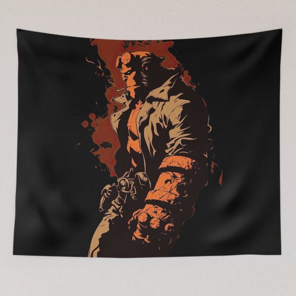 Item preview, hellboy side profile designed and sold by blackdogshop.