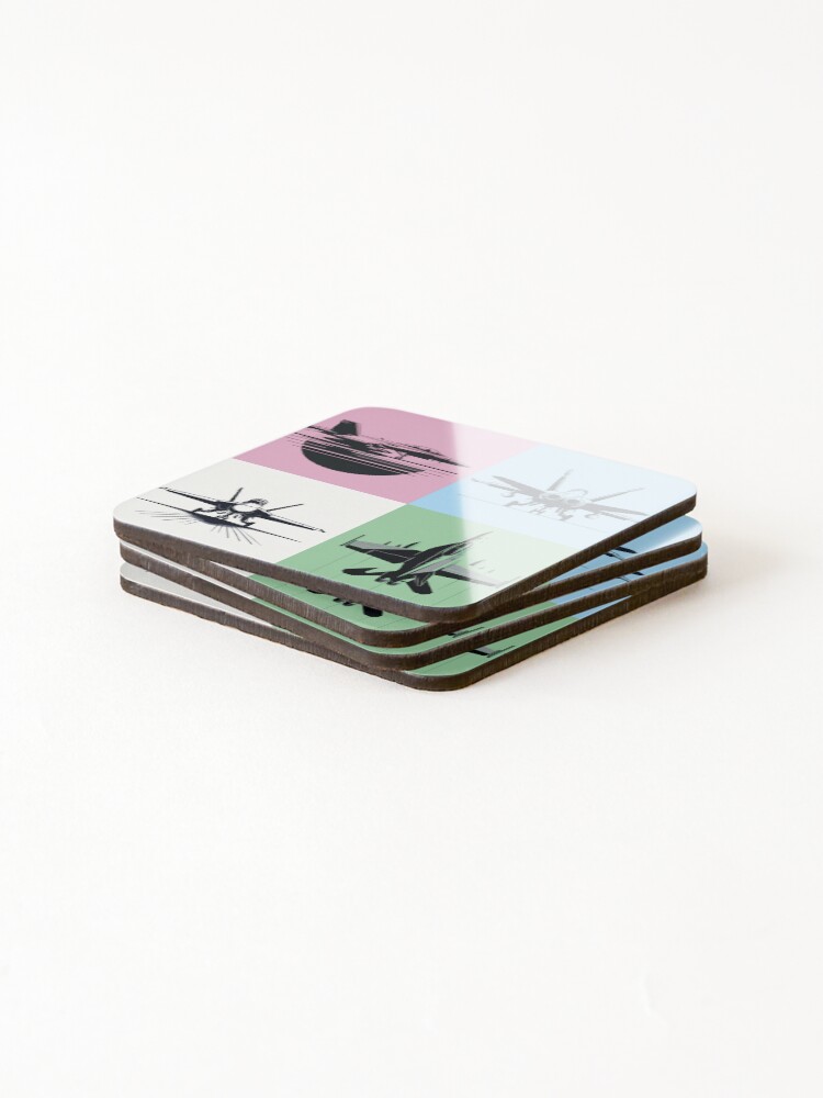 Thumbnail 4 of 5, Coasters (Set of 4), fighter designed and sold by PixelStyleShop.