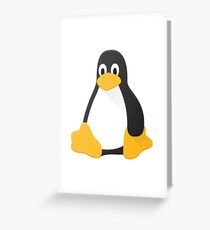 Linux penguin Greeting Card