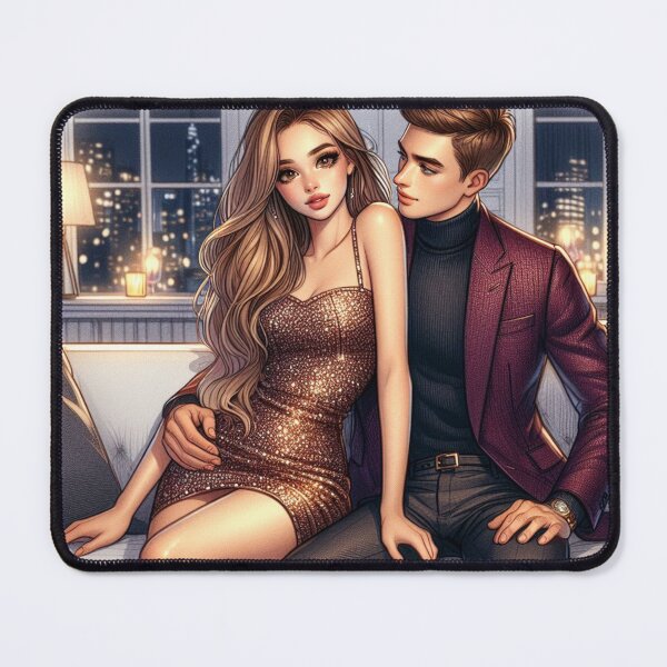 Item preview, Grayson and Briala - Character Artwork - Couple - New Years designed and sold by AmberRoseWrites.