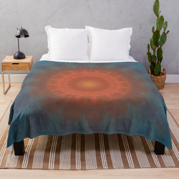 Item preview, Orange and Turquoise Abstract Rays of Sunshine Created by Veda designed and sold by kattakitty.
