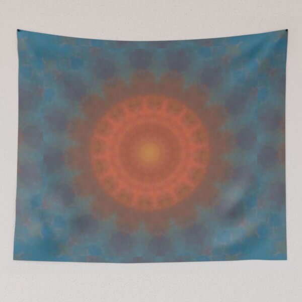Item preview, Orange and Turquoise Abstract Rays of Sunshine Created by Veda designed and sold by kattakitty.
