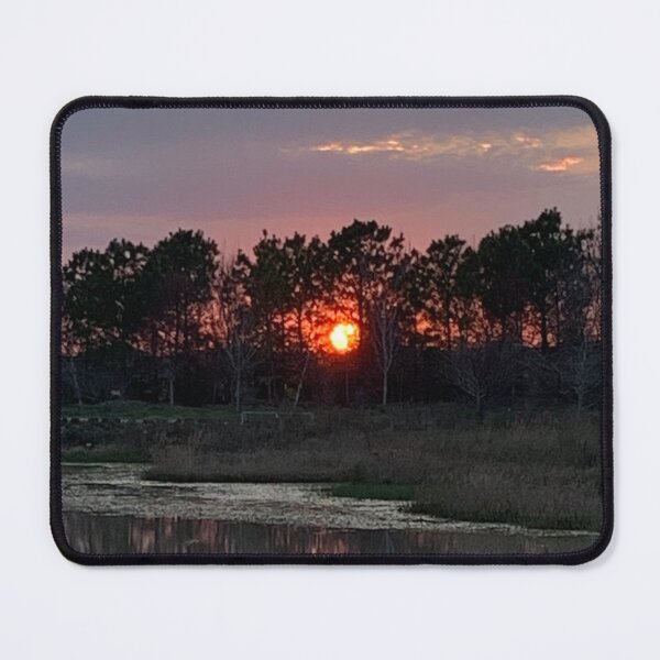Item preview, Sun descends between lakeshore trees designed and sold by Nature Photography by Wendi Gordon.